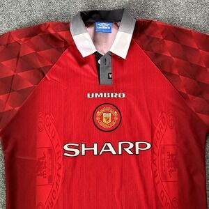 Manchester United Jersey Men's Extra Large Red Home 1996 - 1998 Whiteside Signed